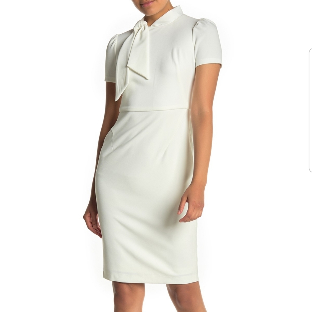 MAGGY LONDON MARGO MIDI SHEATH DRESS